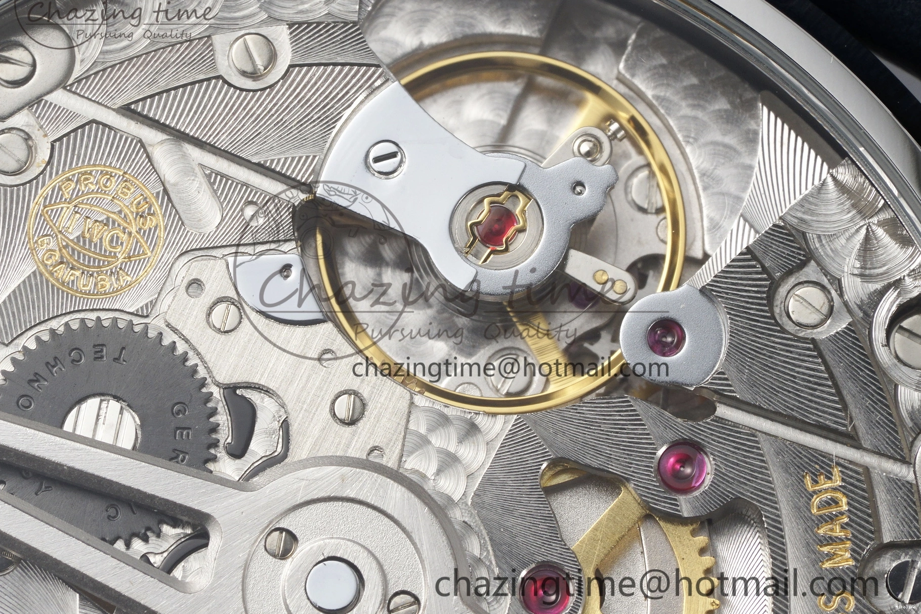 MIROTIME 0316 ZeroBulk Portuguese Real PR IW500715 SS AZF 1:1 Best Edition White Blue Dial on Blue Leather Strap A 7034